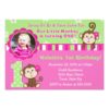 Monkey Girl 1st Birthday Invitation 5x7 Photo Card