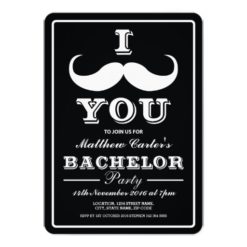 Moustache You To Join Us Bachelor Party Invitation