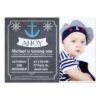 Nautical Anchor Chalkboard Birthday Invitation