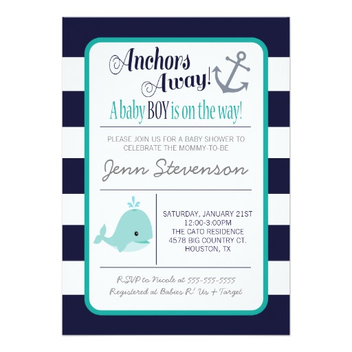 Nautical Baby Shower Invitation
