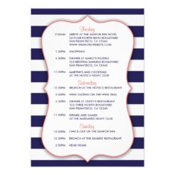 Nautical Bachelorette Weekend Itinerary Invitation - Image 2