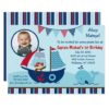 Nautical Pirate Whale 1st Birthday Card