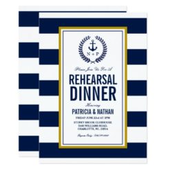 Nautical Style Rehearsal Dinner Card