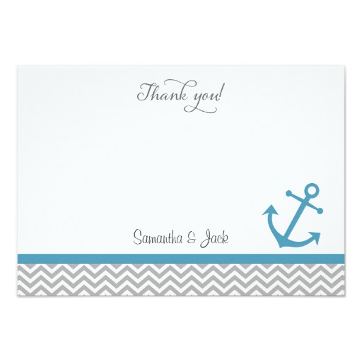 Nautical Wedding Thank You Card