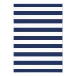 Navy Blue Anchor Nautical Stripes Boy Baby Shower Card - Image 2