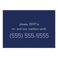 Navy Blue Modern Wedding Rehearsal Invitations - Image 2