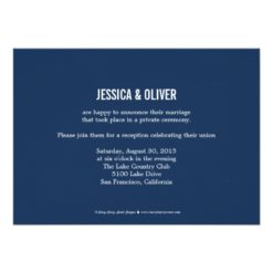 New Mr and Mrs Wedding Announcement - Navy Blue - Image 2