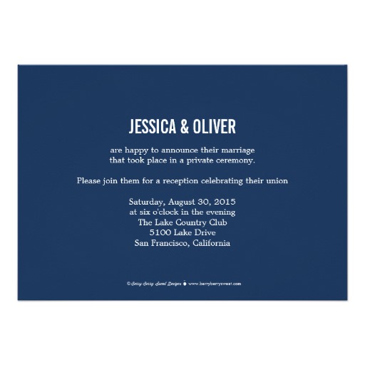 New Mr and Mrs Wedding Announcement - Navy Blue - Image 2