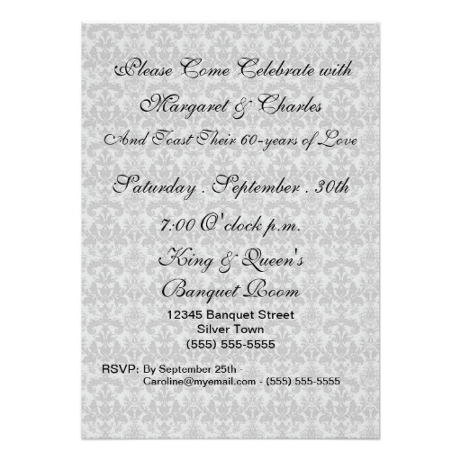 OBSOLETE 60th Diamond Wedding Anny Photo Party Card - Image 2