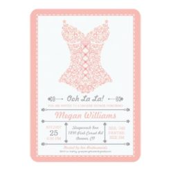 Ooh La La Pink Lingerie Party Invitation