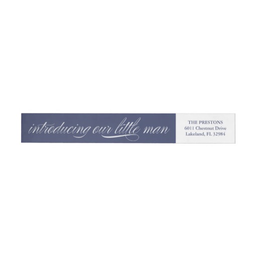 Our Little Man Birth Announcement Address Label
