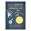 Outer Space Birthday Invitation Rocket Astronaut