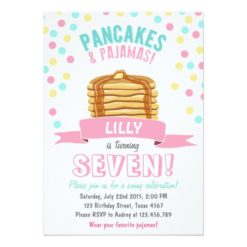 Pancakes and Pajamas Birthday Party Invitation
