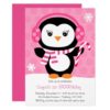 Penguin Snowflake 1st Birthday Card