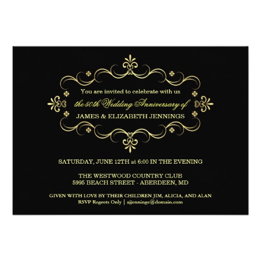 Personalized 50th Anniversary Party Invitations - Image 2