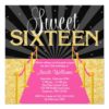 Pink Carpet Gold Glam Hollywood Sweet 16 Birthday Card
