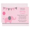 Pink Elephant 1st Birthday Card