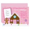 Pink Gingerbread 1st Birthday Card