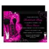 Pink Glam Feather Corset Bachelorette Party Invite