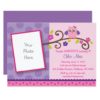 Pink & Purple Owl 1st Birthday Card