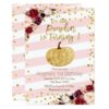 Pink and Gold Pumpkin Invitation First Birthday