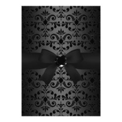 Pretty Black & Red Bow Bachelorette Party Invite - Image 2