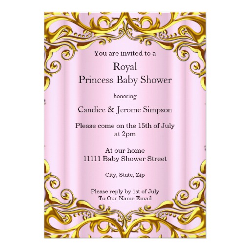 Princess is on her way Baby Shower Pink Ethnic Card - Image 2