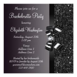 Bow & Diamond Bachelorette Party Card