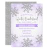 Purple Silver Winter ONEderland 1st Birthday Card