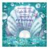Purple Teal Pearl Under the Sea Birthday Party Card