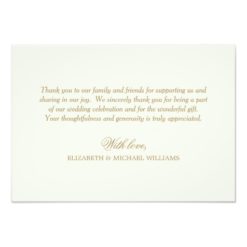 Wedding Flat Thank You Card | Old Hollywood Glam - Image 2