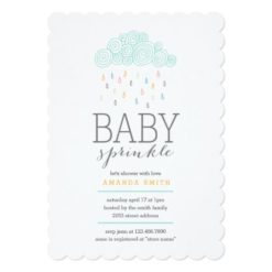 Rain Clouds Baby Shower Card