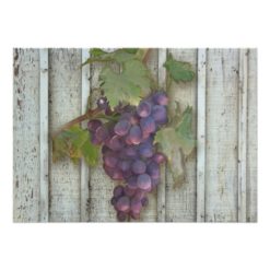Rehearsal Dinner Party Red Wine Wood Fence Theme Card - Image 2
