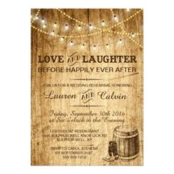Rehearsal invitation for a country wedding