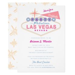 Retro Las Vegas Sign Bachelorette Party Card