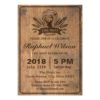 Retro Wood Beer & Stag Bachelor Party Card