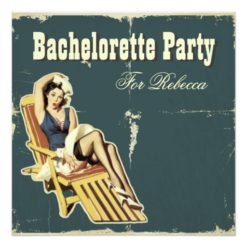 Rockabilly pin up girl sailor bachelorette party card