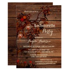 Romantic Autumn Bachelorette Party Invitation