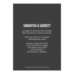 Romantic Script Wedding Announcement - Black - Image 2