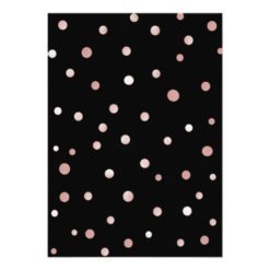 Rose Gold & Black Glam Confetti Engagement Party Card - Image 2