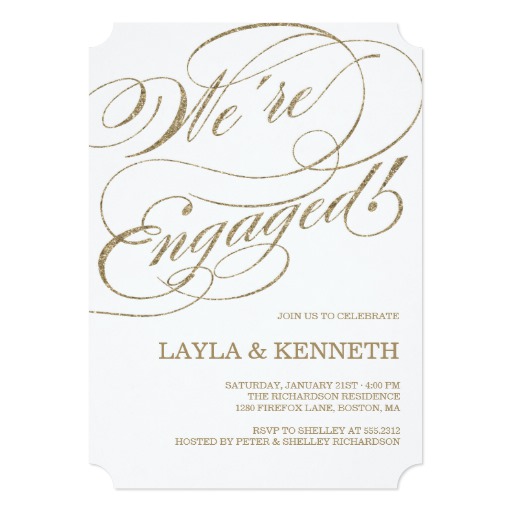Rose Gold Engagement | Engagement Party Invitation