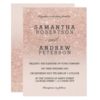 Rose gold faux glitter pink ombre Wedding Invitation Card