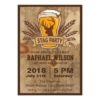 Rustic Beer & Stag Bachelor Party Card