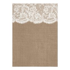 Rustic Burlap And White Lace Bachelorette Party Card - Image 2