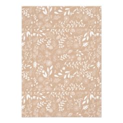 Rustic Chic White Flowers on Kraft Paper Thank You Card - Image 2