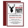 Rustic Stag Bachelor Party on White Card