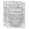 Rustic Winter ONEderland Birthday Invitation