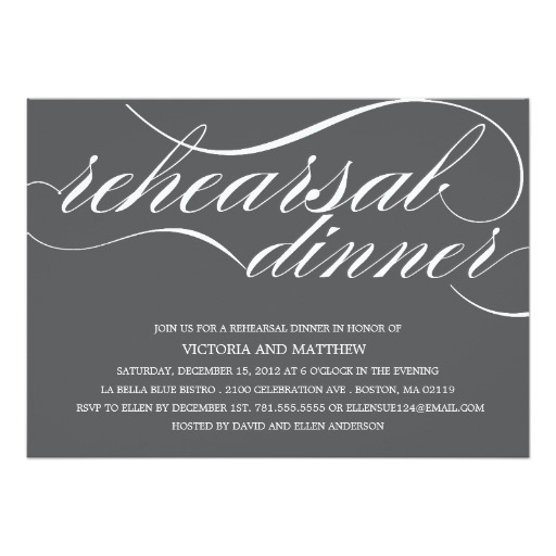 SCRIPT | REHEARSAL DINNER INVITATION