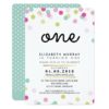STYLISH 1ST birthday party INVITE pink mint girl