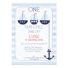 Sail Boats Nautical 1st Birthday Invitation